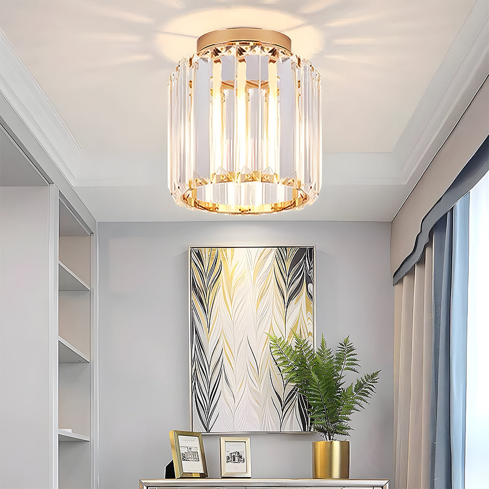 Hallway Modern Ceiling Light | Crystal Flush Mount