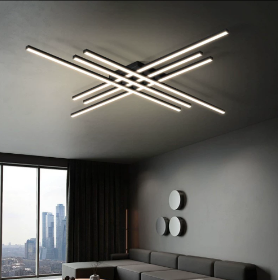 Modern LED Ceiling Light | Minimalist Linear LED Fixture for Bedrooms and Living Rooms