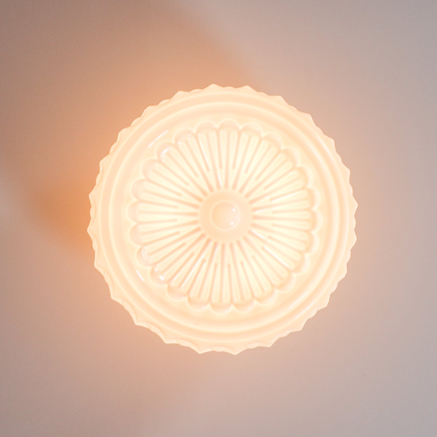 Ceiling Lights Vintage Style | Pressed Round Flush Mount