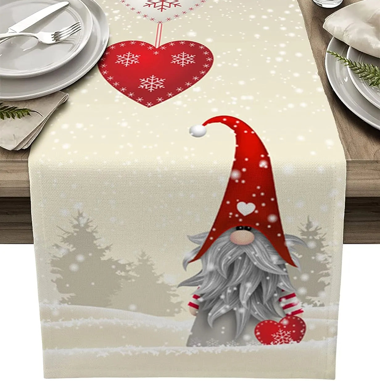 Table Runner for Christmas | Gnome Heart Design