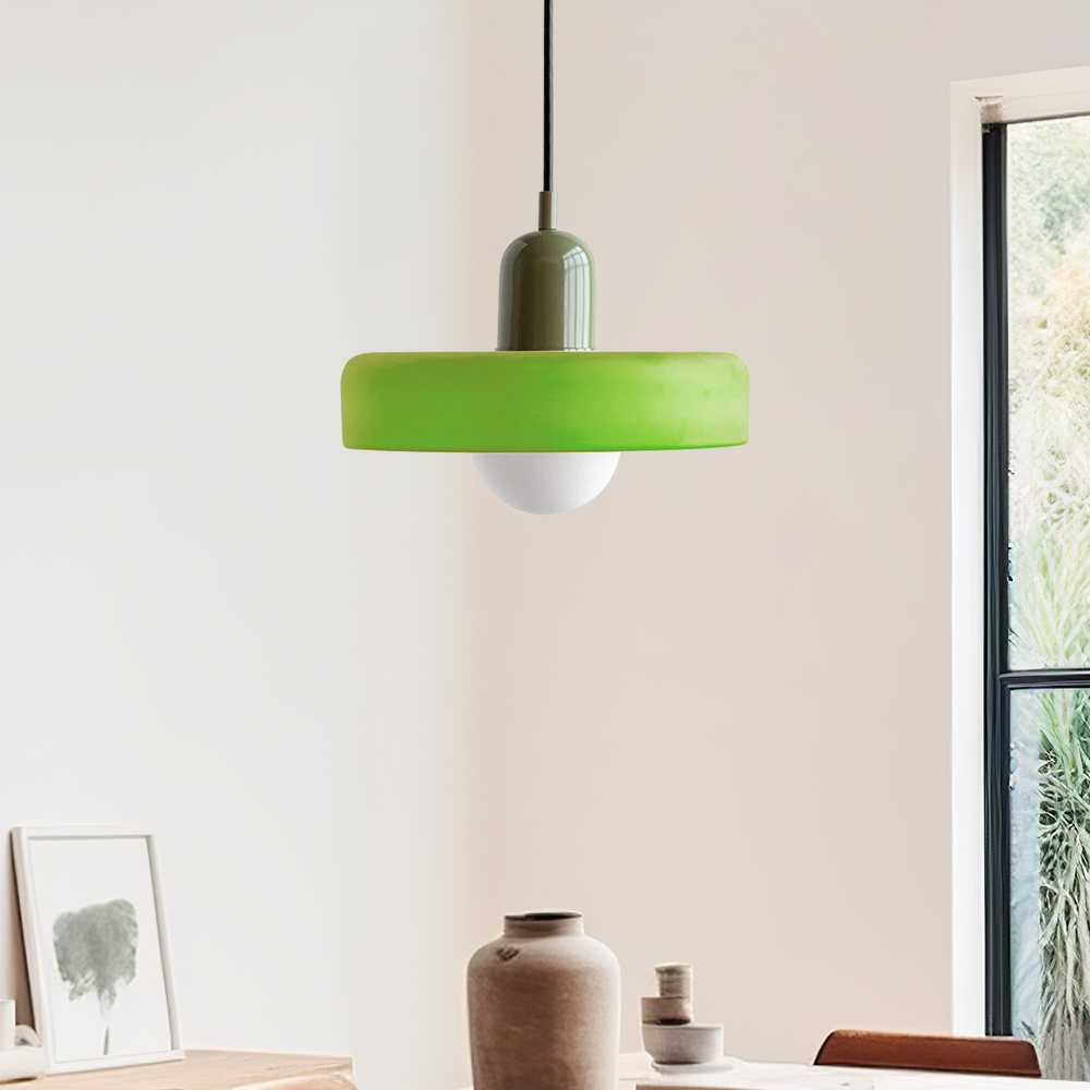 Dining Room Modern Pendant Light | Colorful Bauhaus Glass