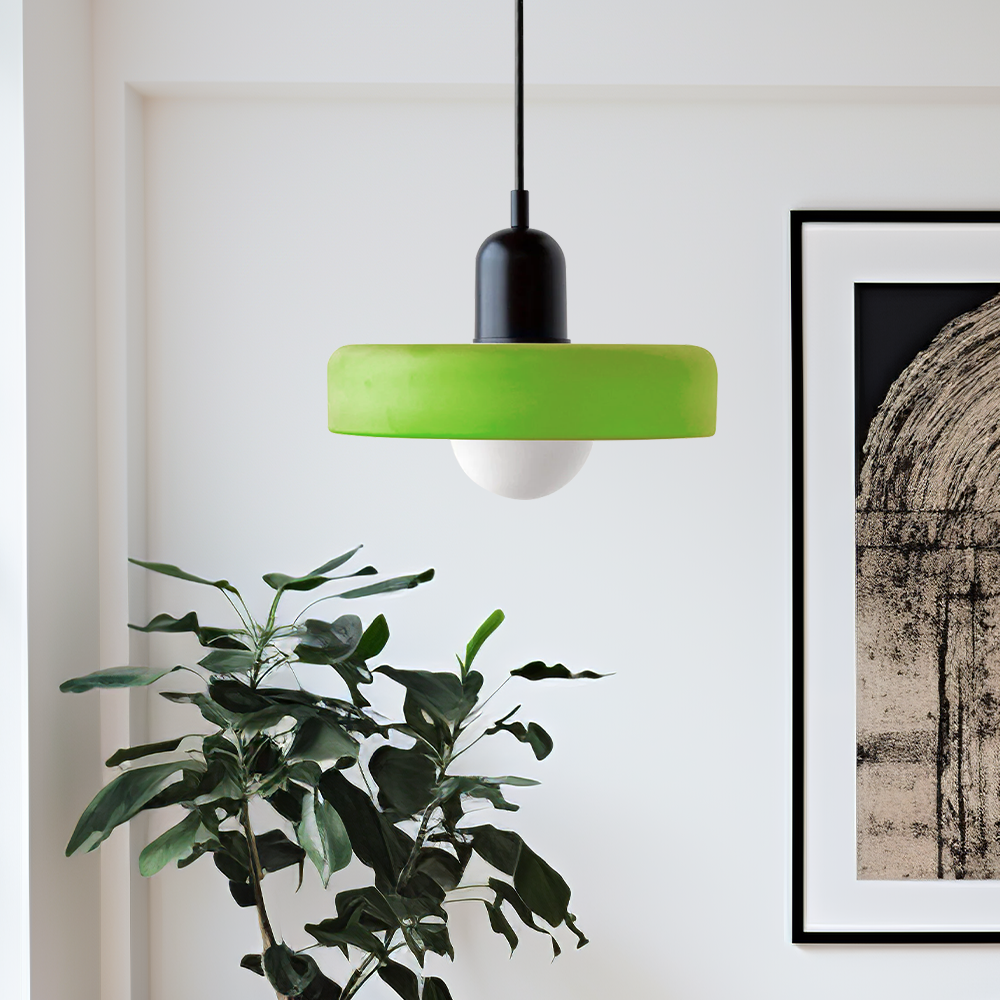 Dining Room Modern Pendant Light | Colorful Bauhaus Glass