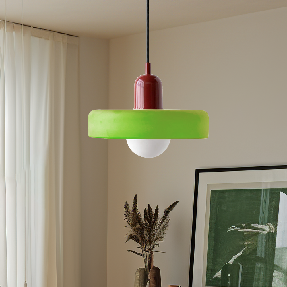 Dining Room Modern Pendant Light | Colorful Bauhaus Glass