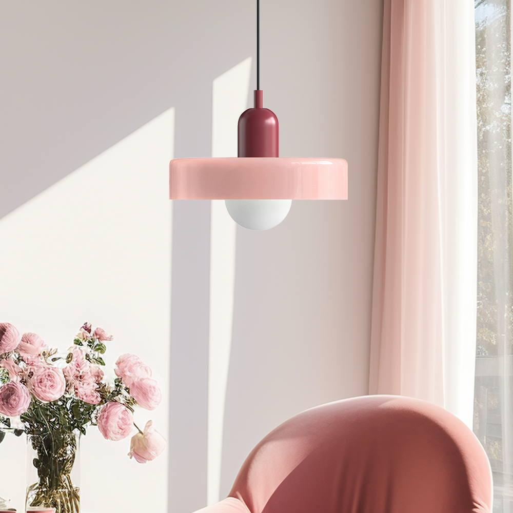 Dining Room Modern Pendant Light | Colorful Bauhaus Glass