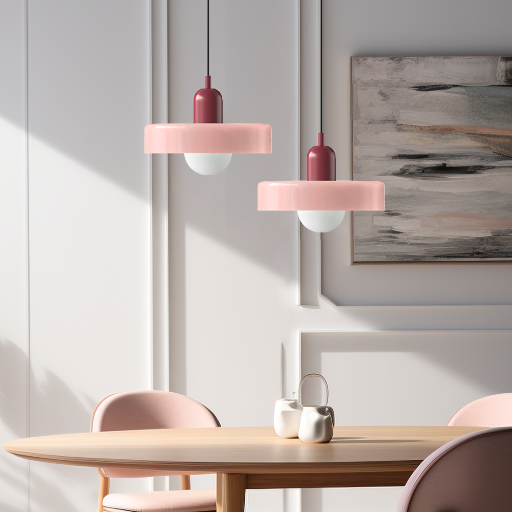 Dining Room Modern Pendant Light | Colorful Bauhaus Glass