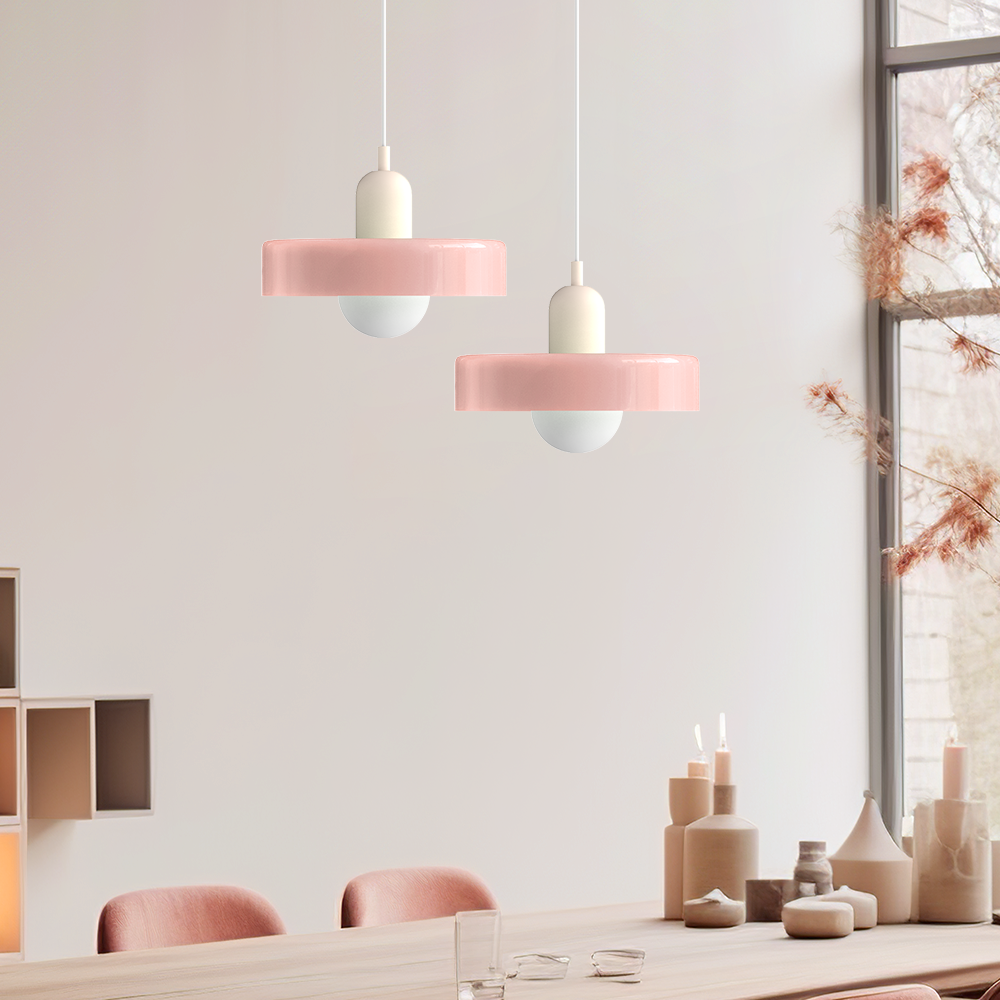 Dining Room Modern Pendant Light | Colorful Bauhaus Glass