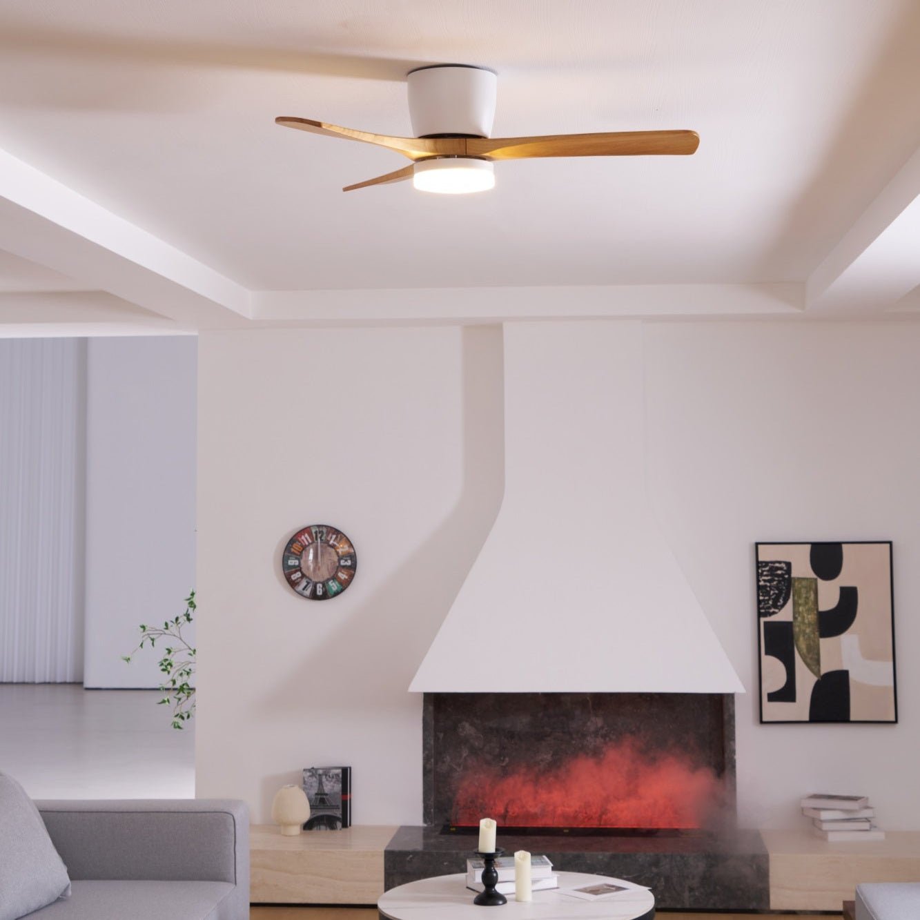 Ceiling Fan with LED Light | Remote Control Fixture