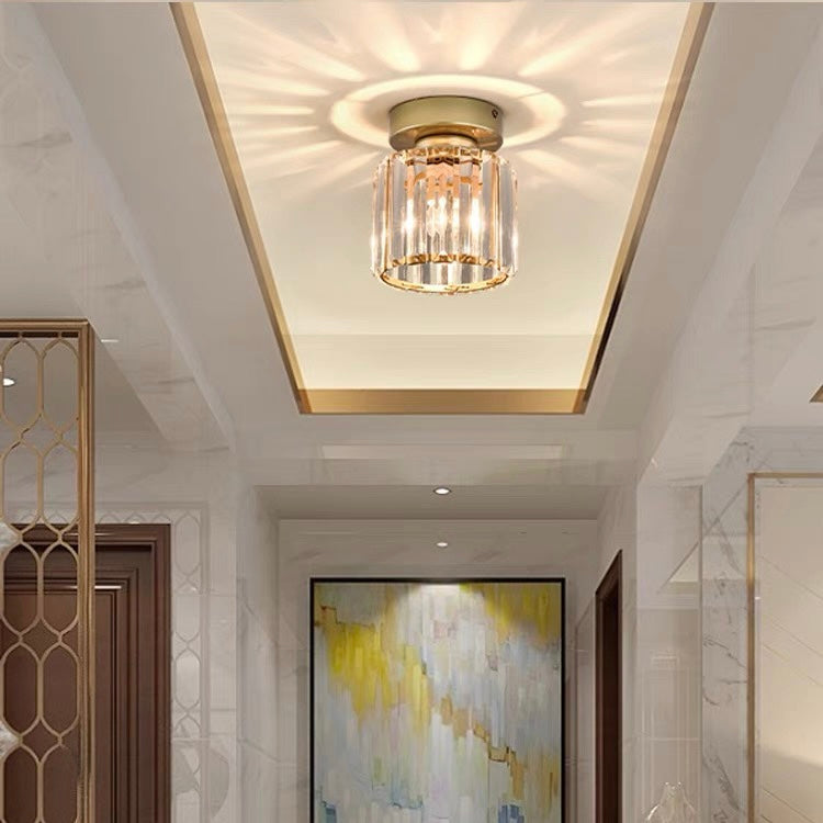 Hallway Modern Ceiling Light | Crystal Flush Mount
