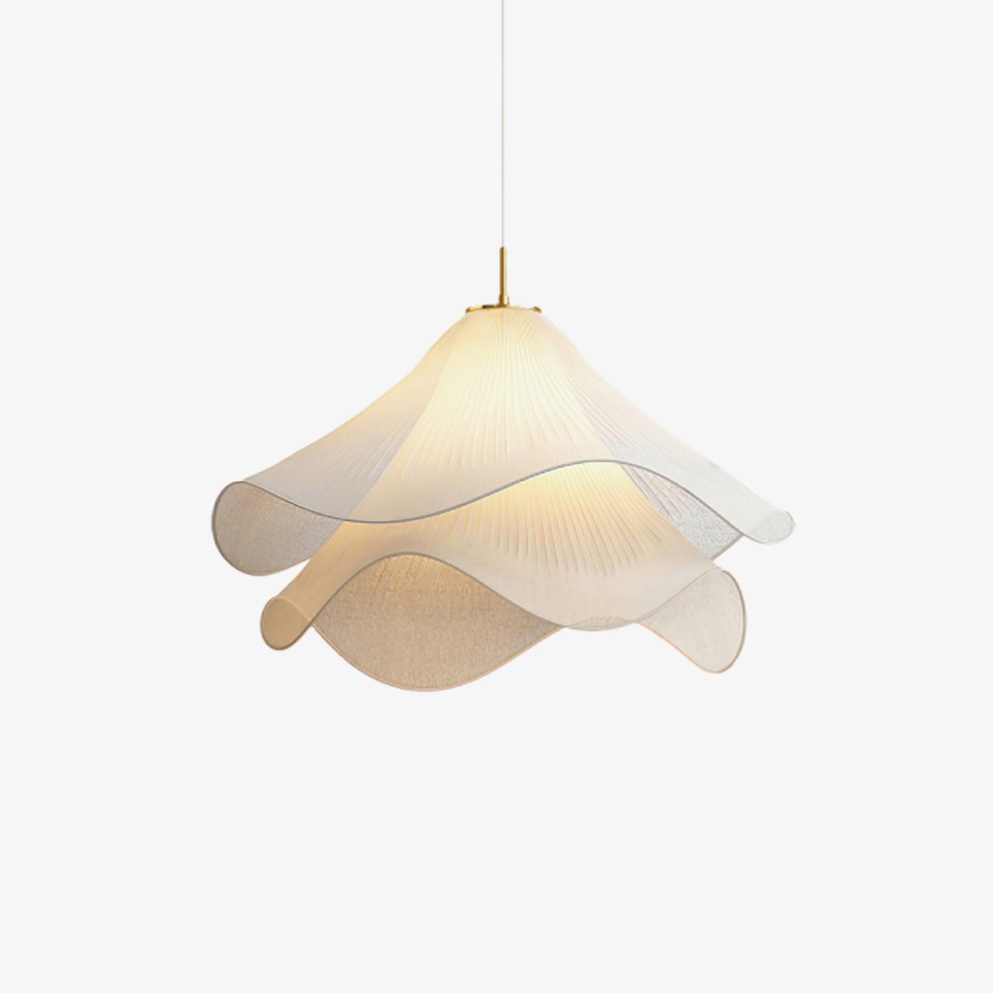 Pendant Light Layered Fabric Shade | Ceiling Mounted Fixture