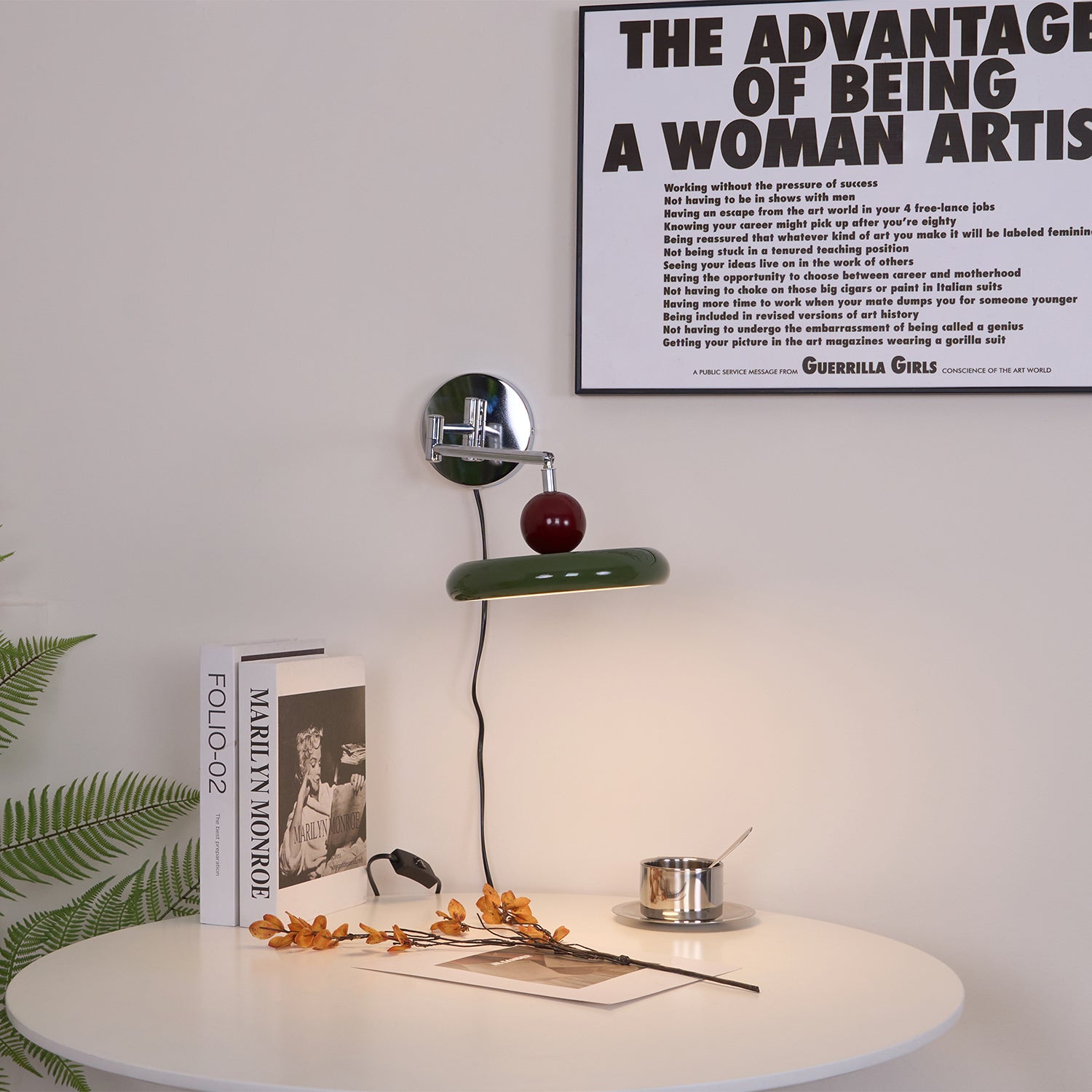 Wall Light Swing Arm | Chrome and Acrylic Fixture