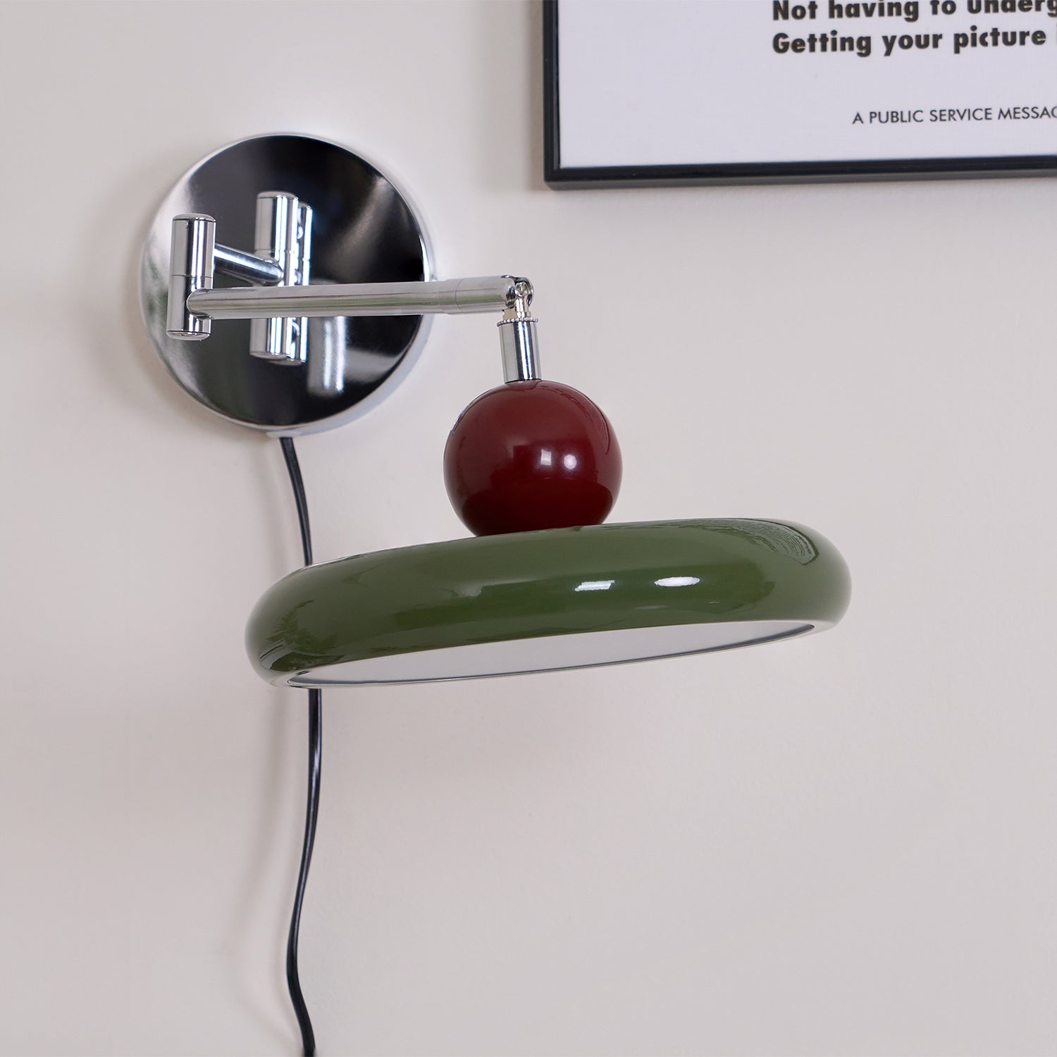 Wall Light Swing Arm | Chrome and Acrylic Fixture