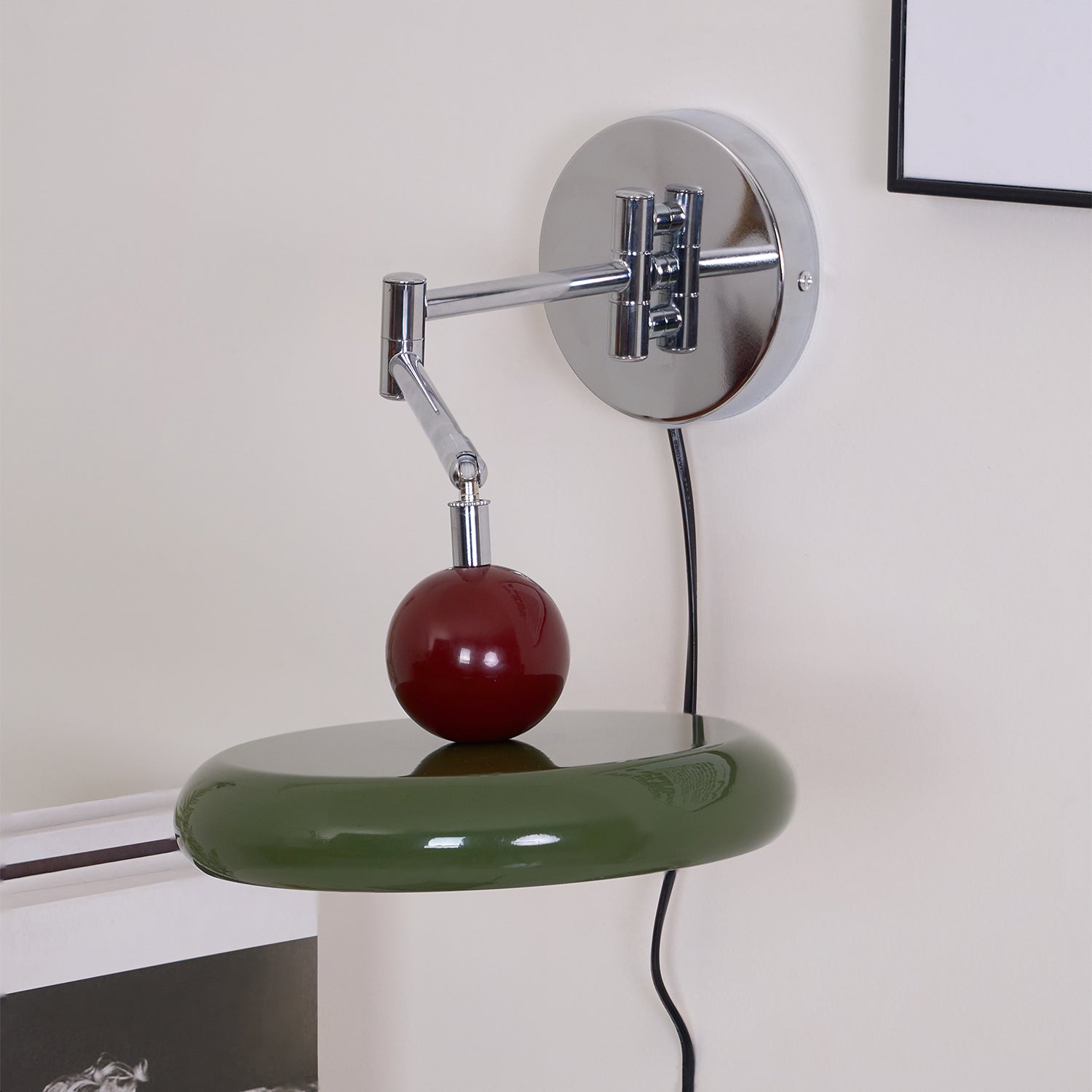 Wall Light Swing Arm | Chrome and Acrylic Fixture