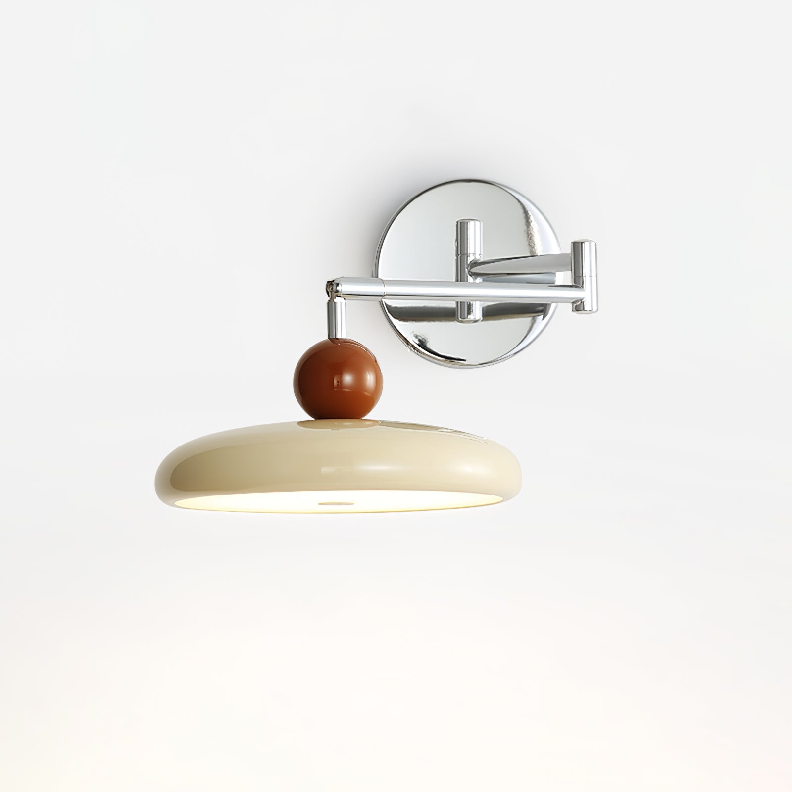 Wall Light Swing Arm | Chrome and Acrylic Fixture