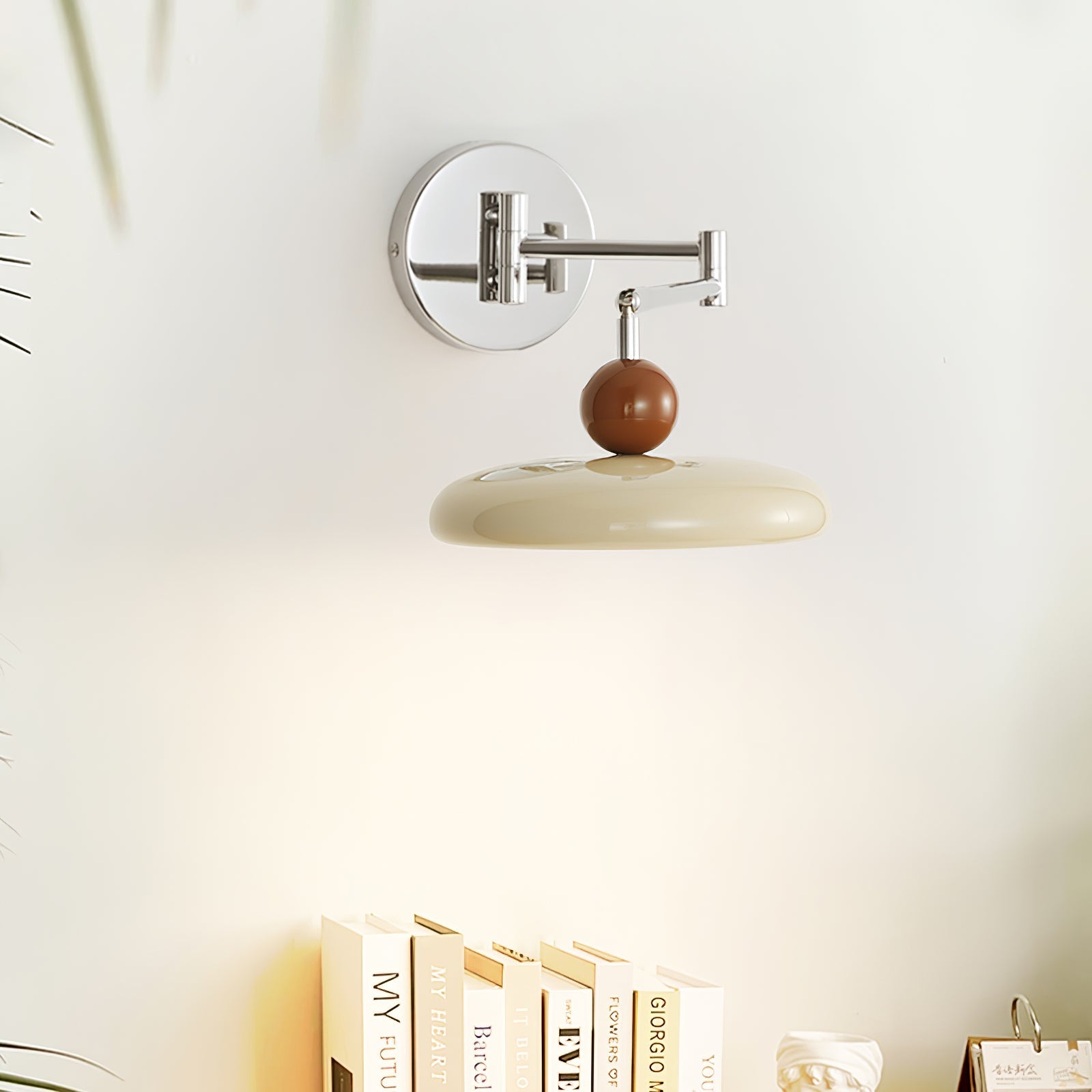Wall Light Swing Arm | Chrome and Acrylic Fixture