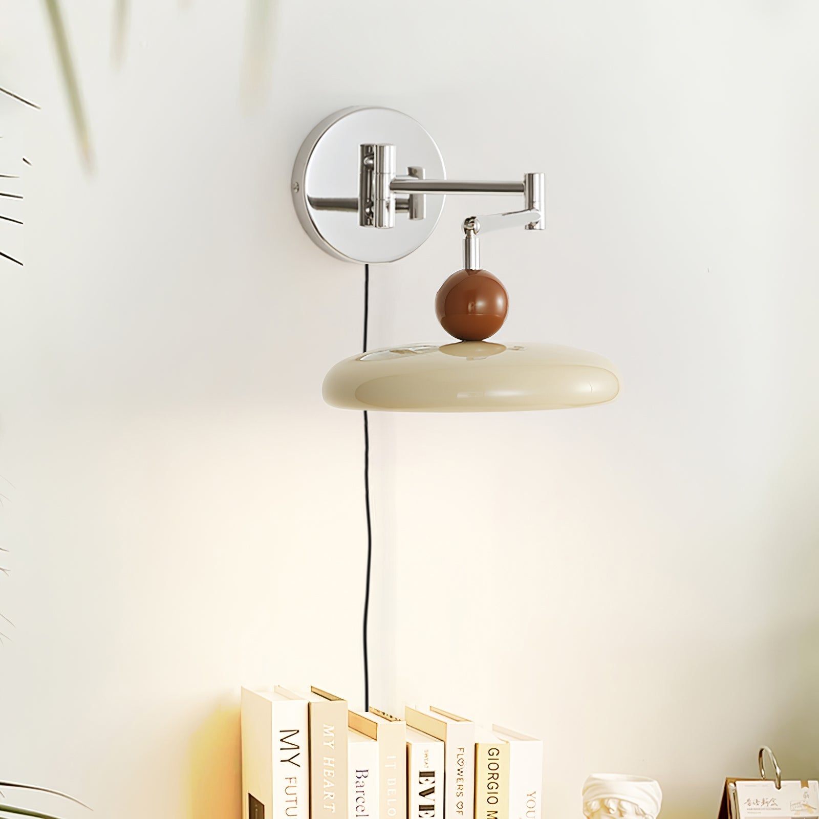 Wall Light Swing Arm | Chrome and Acrylic Fixture