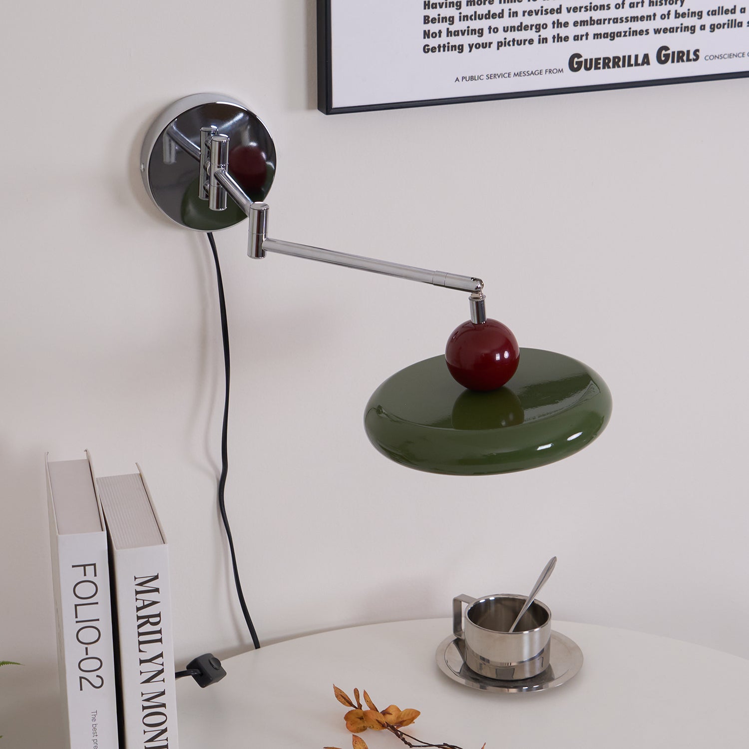 Wall Light Swing Arm | Chrome and Acrylic Fixture