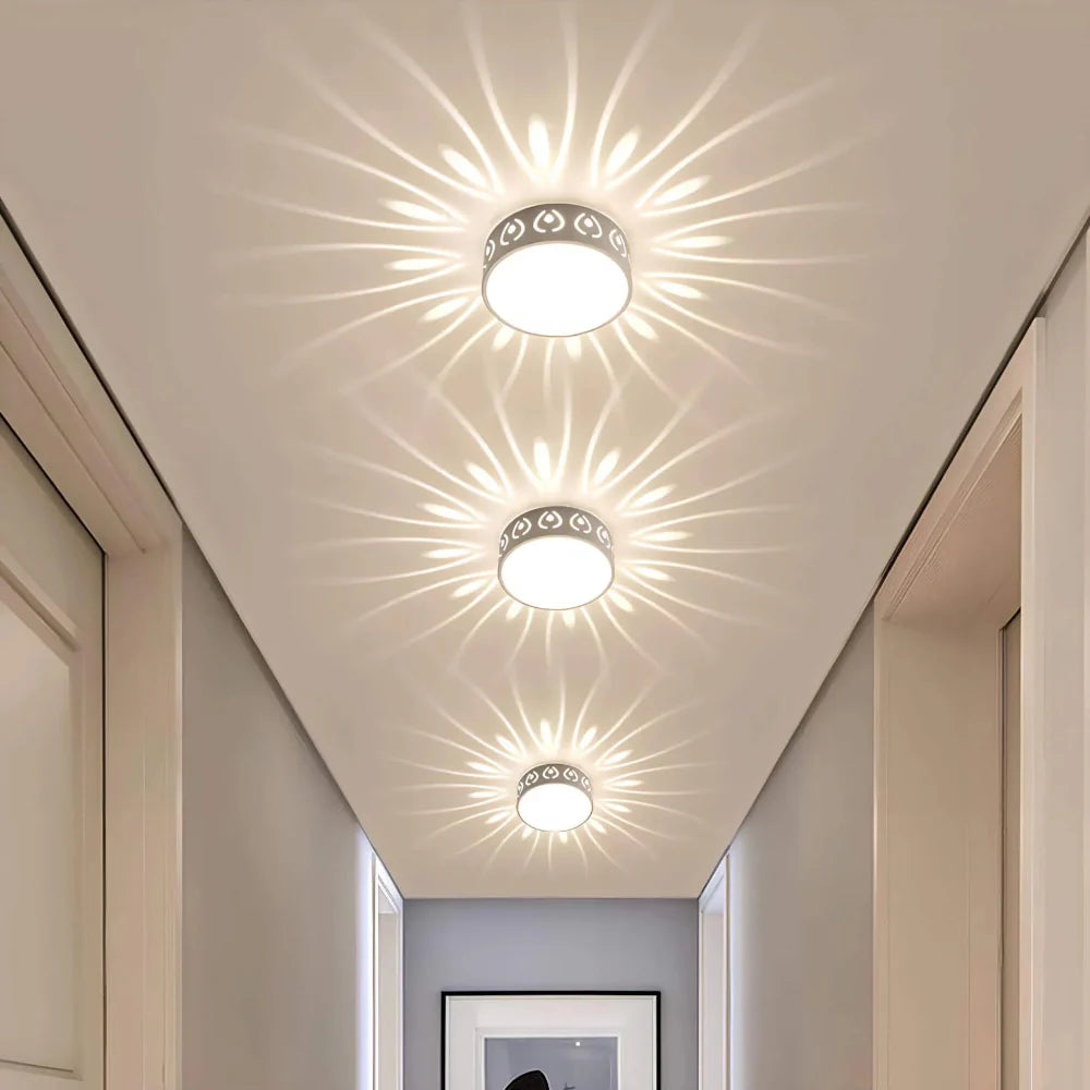 Hallway Modern Ceiling Lights | Sunburst Effect LED Light