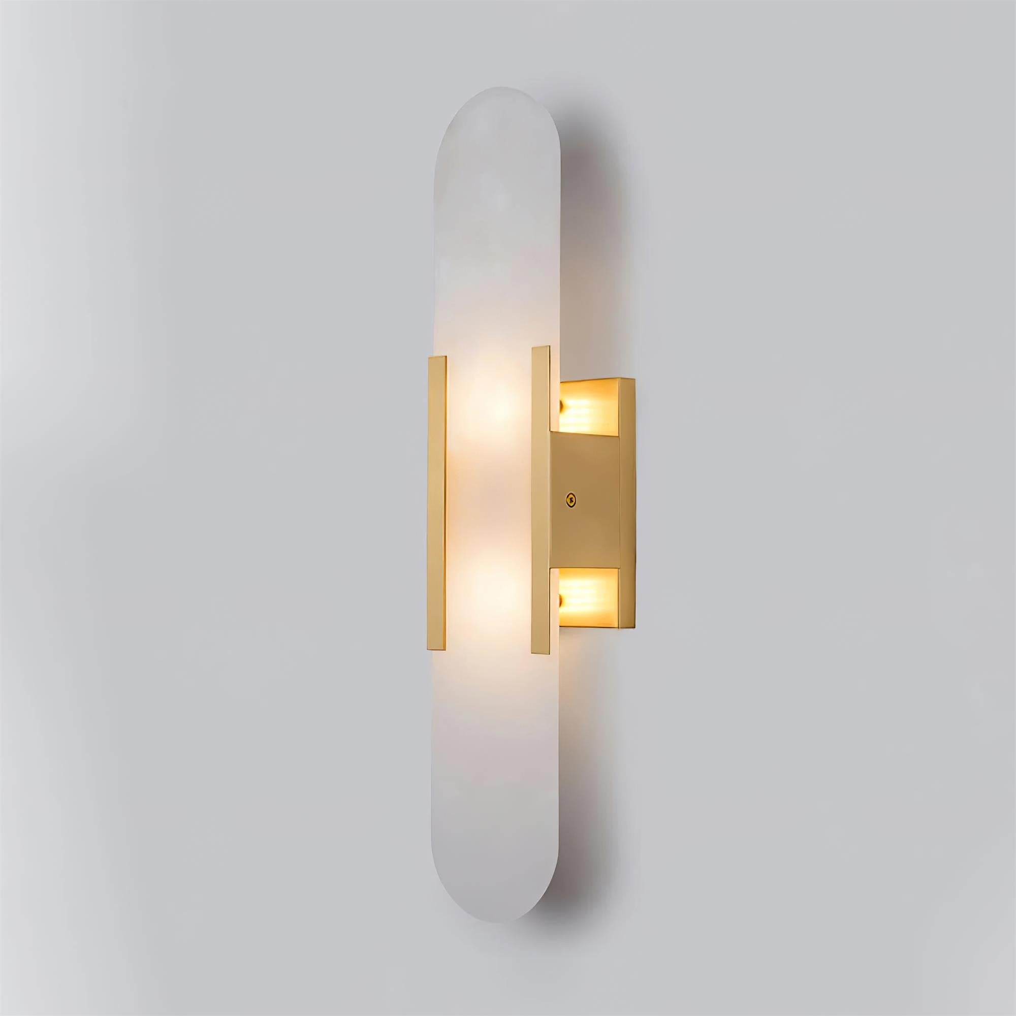 Living Room Wall Light | Elongated Alabaster Design