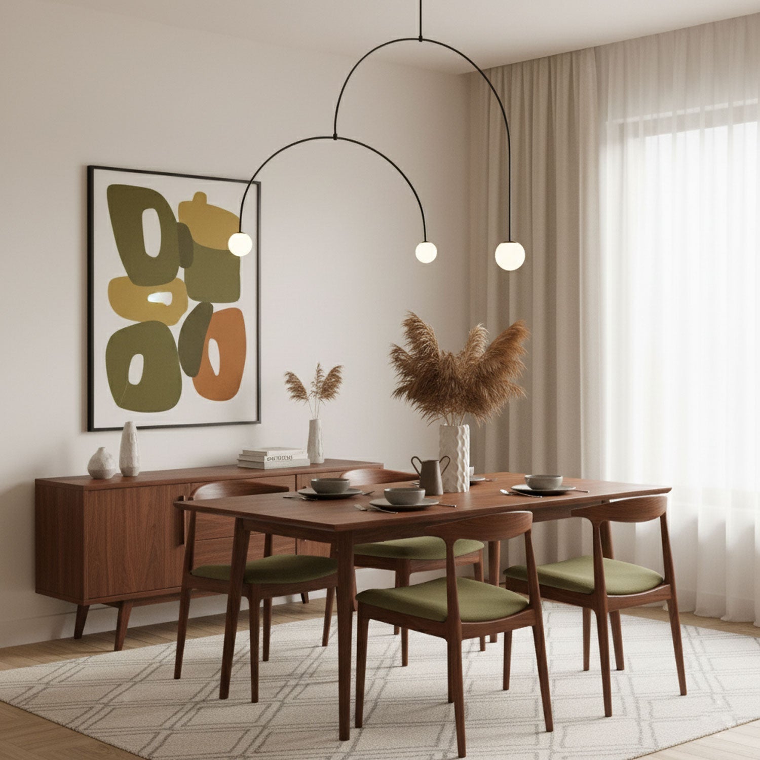 Chandelier Light | Ceiling Lamp with Mobile Arc Design