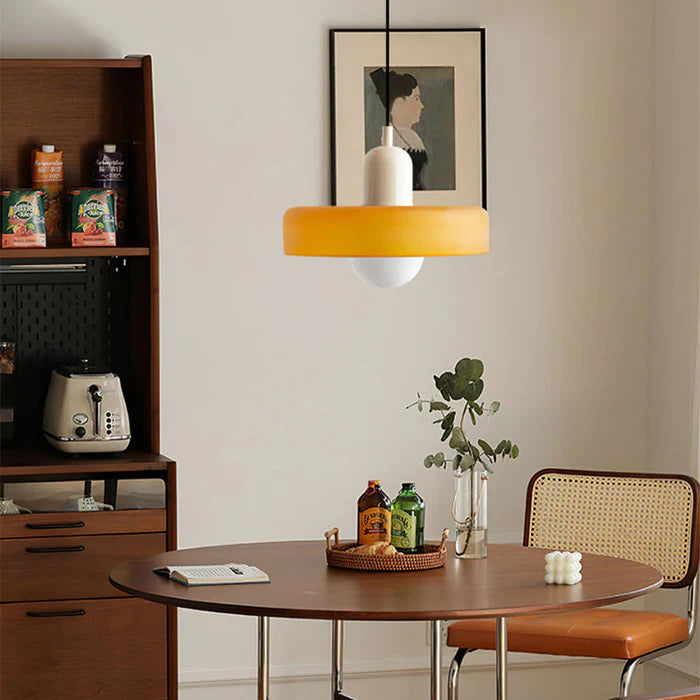 Dining Room Modern Pendant Light | Colorful Bauhaus Glass