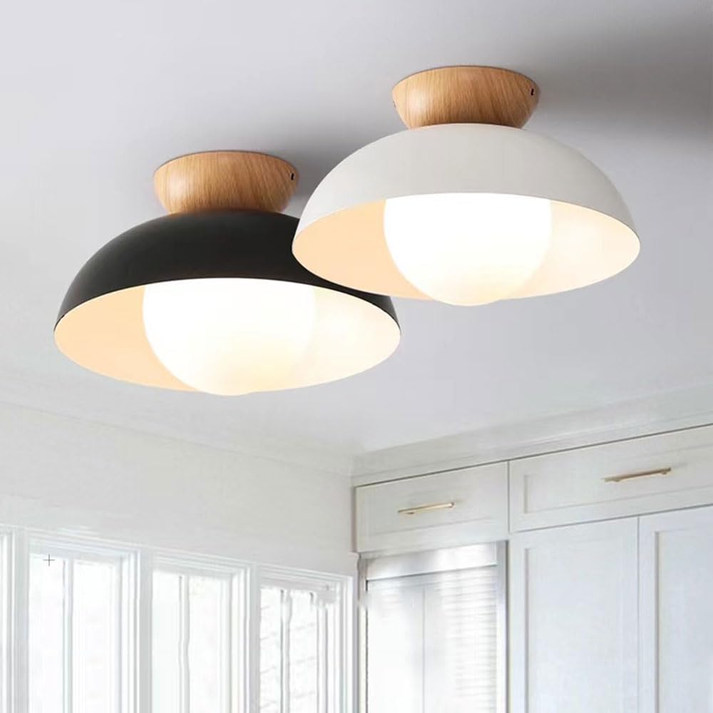Ceiling Light | Minimalist Nordic Style Dome Semi-Flush Fixture