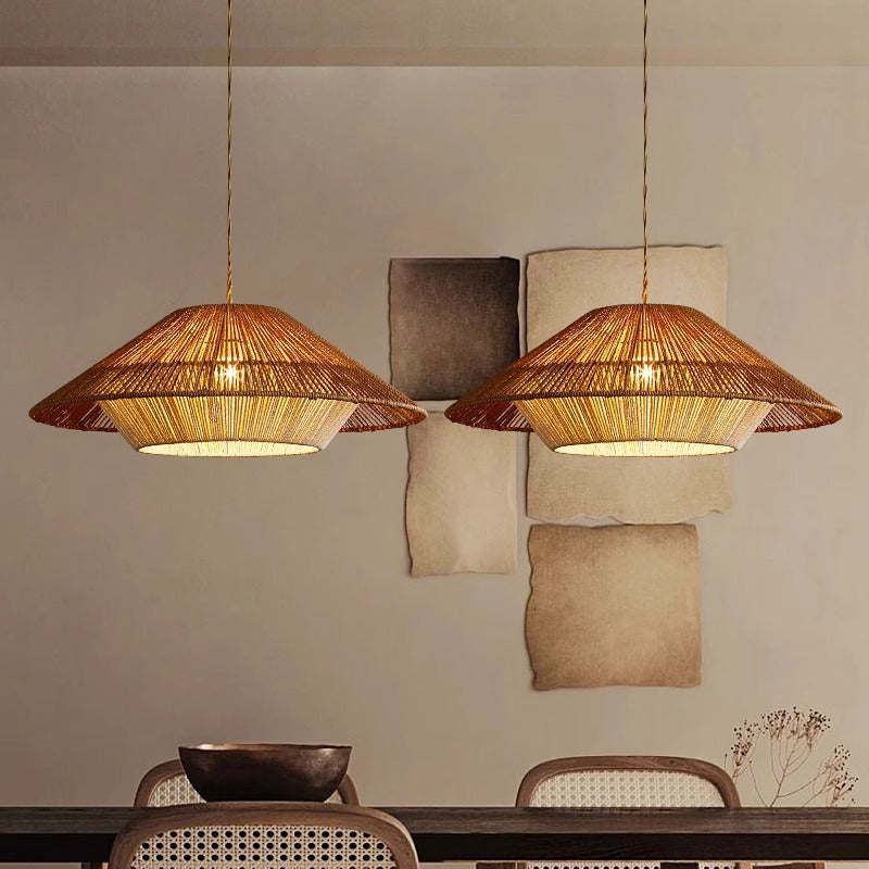 Pendant Light | Woven Dome Ceiling Lamp