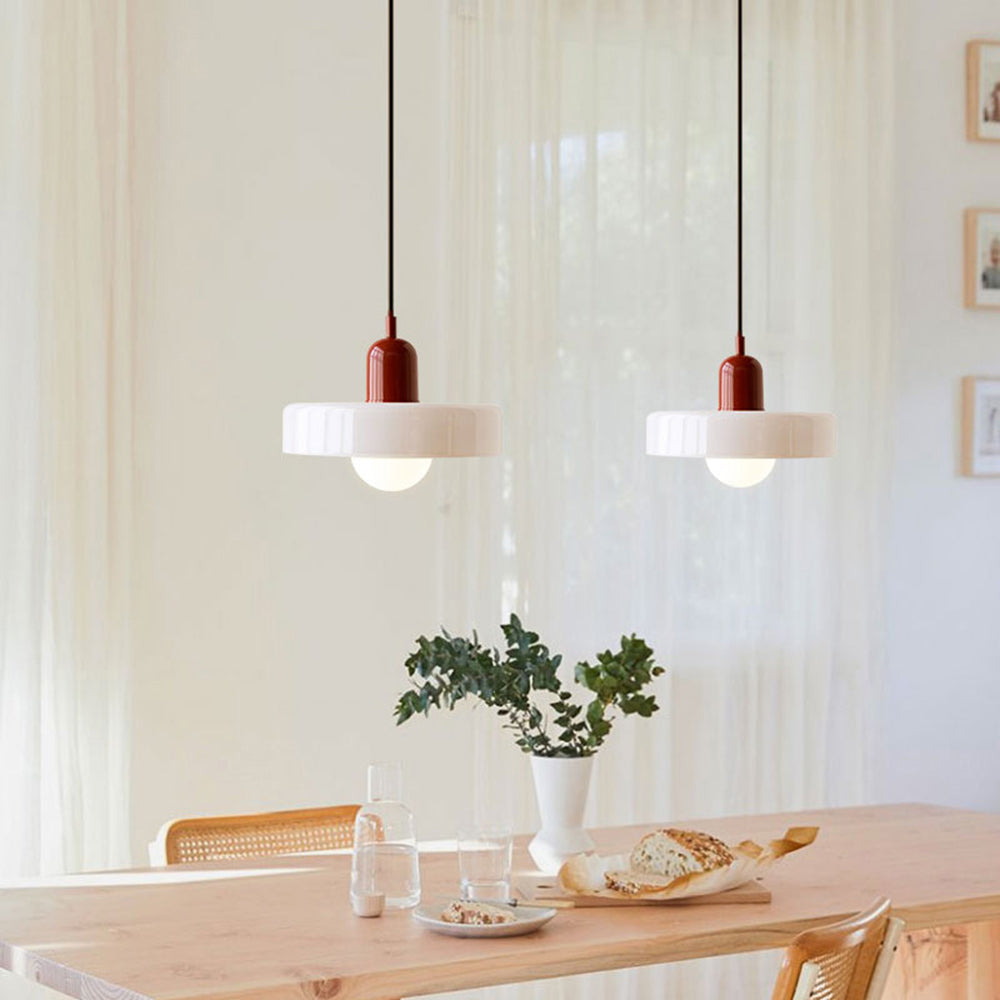 Dining Room Modern Pendant Light | Bauhaus Glass Halo