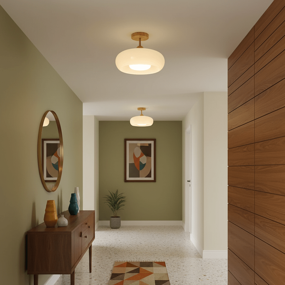 Ceiling Lights | Vintage Bauhaus Round Dome