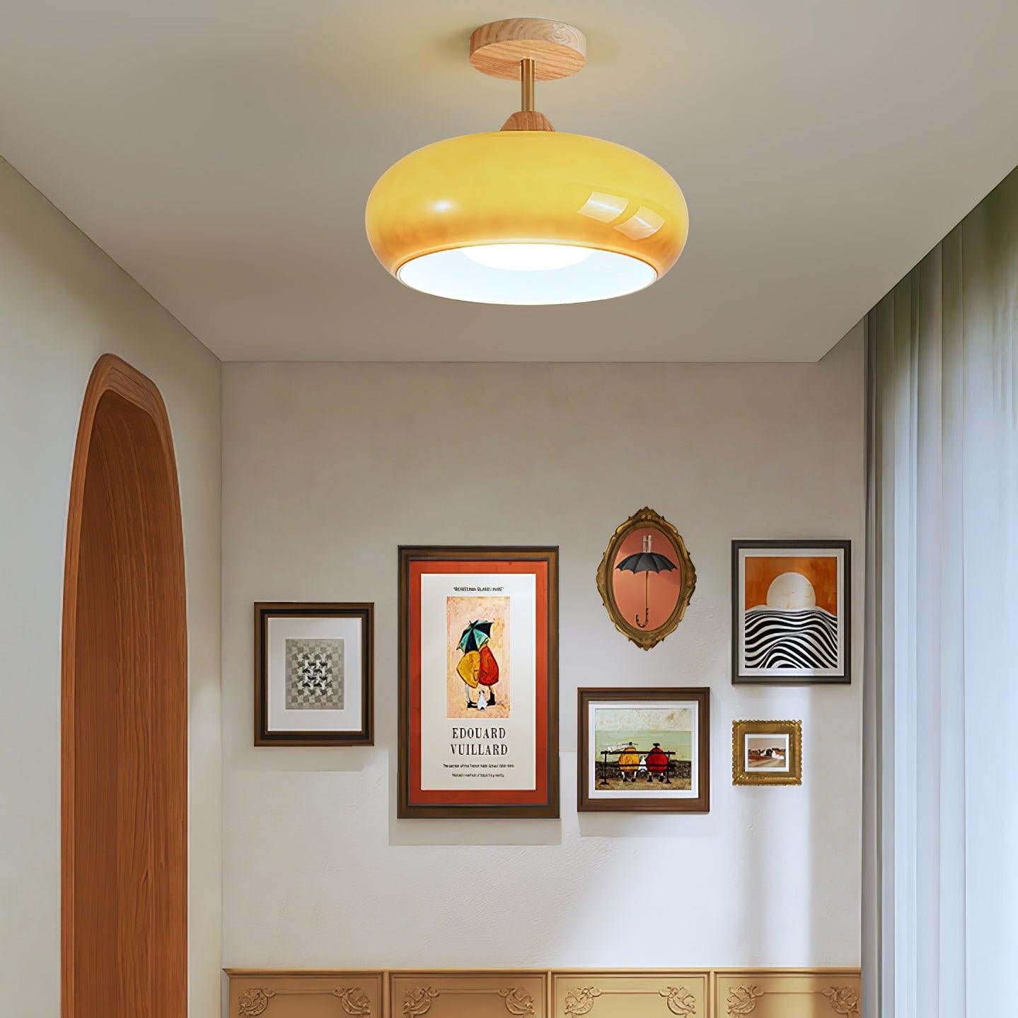 Ceiling Lights | Vintage Bauhaus Round Dome