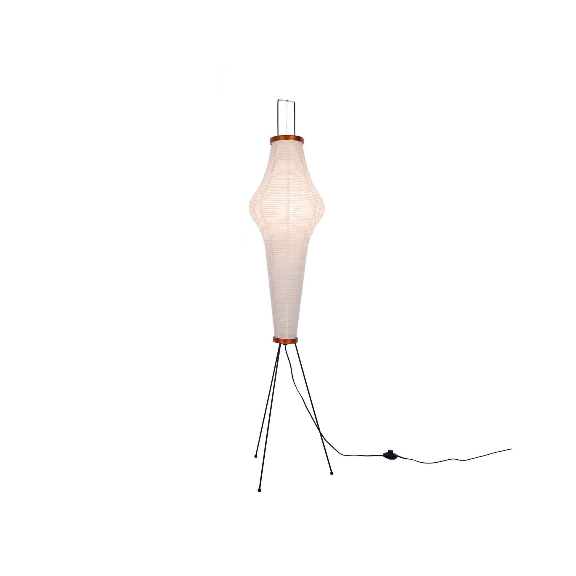 Floor Lamp | Tripod Lighting Fixture with Paper Shade