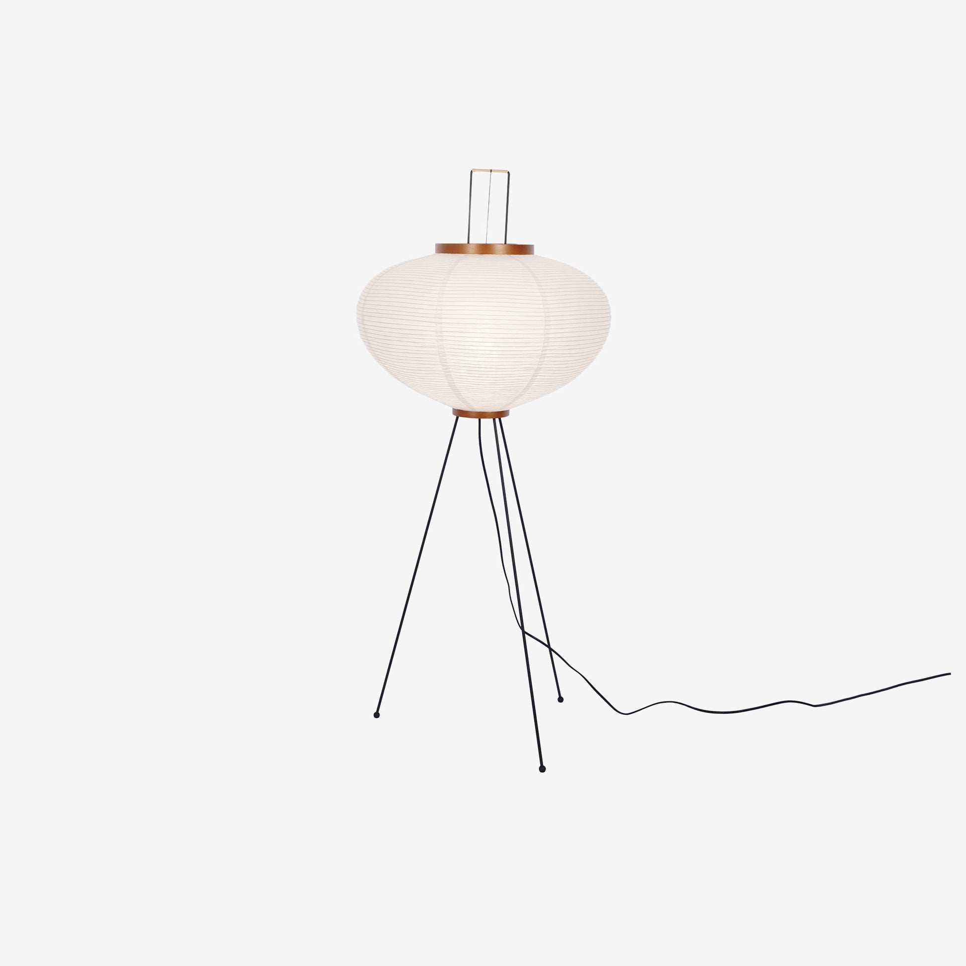 Floor Lamp | Tripod Lighting Fixture with Paper Shade