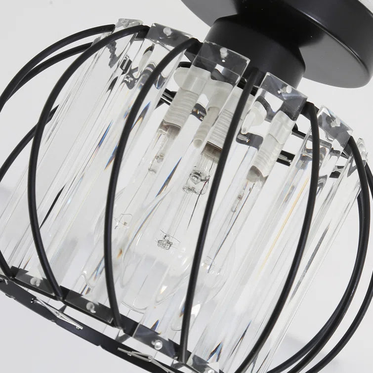 Hallway Modern Ceiling Light | Glass Cage Flush