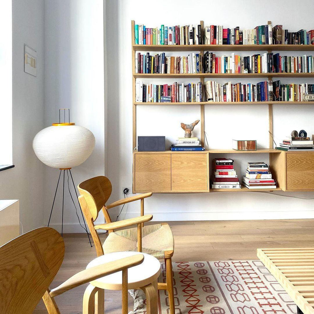 Floor Lamp | Tripod Lighting Fixture with Paper Shade
