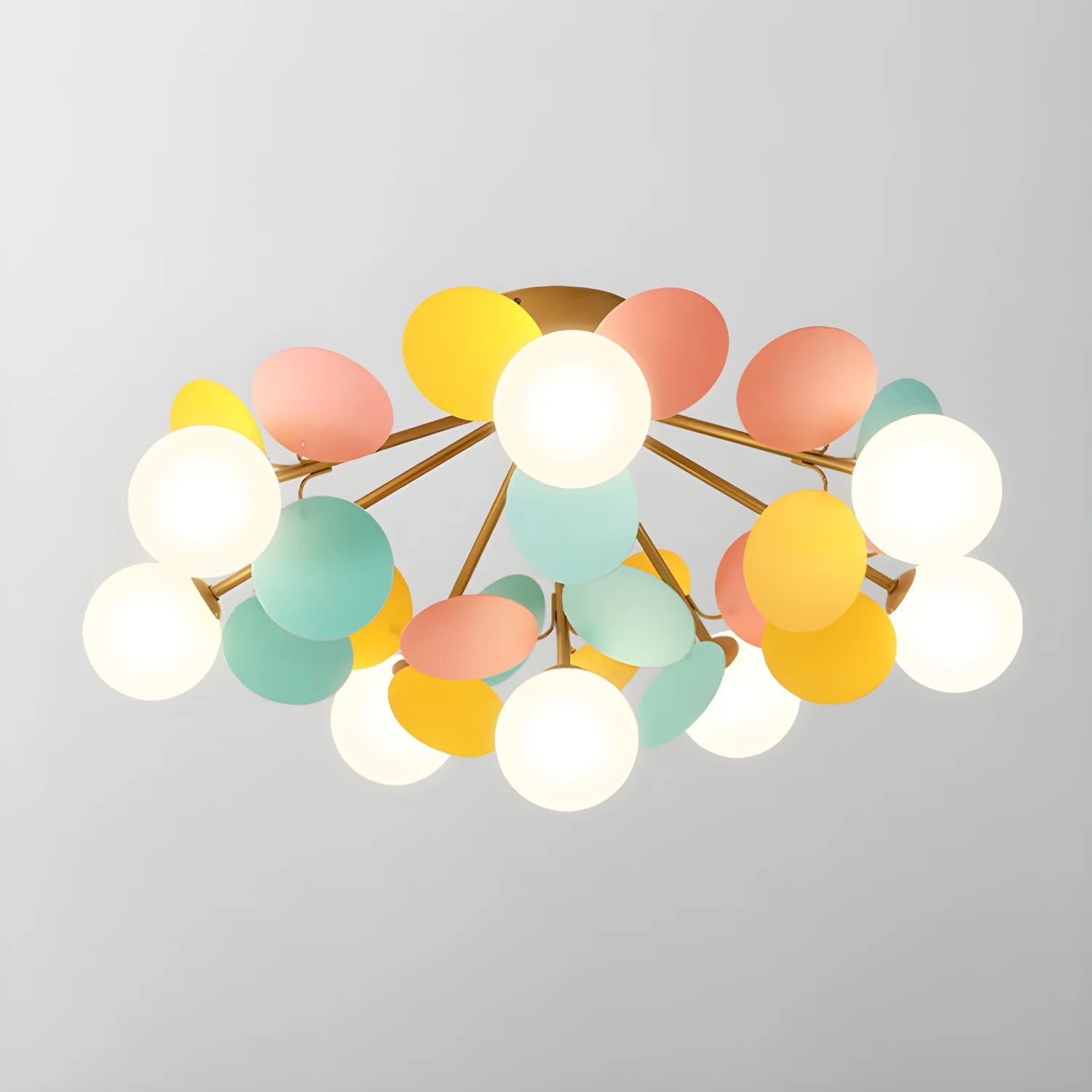 Ceiling Lights | Macaron Multi-Color Round Petal Design
