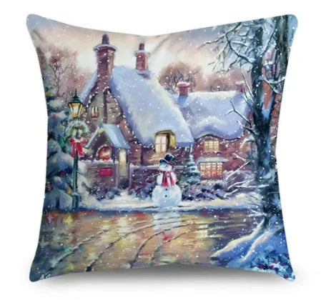 Cushion Christmas Covers | Winter Scene Prints