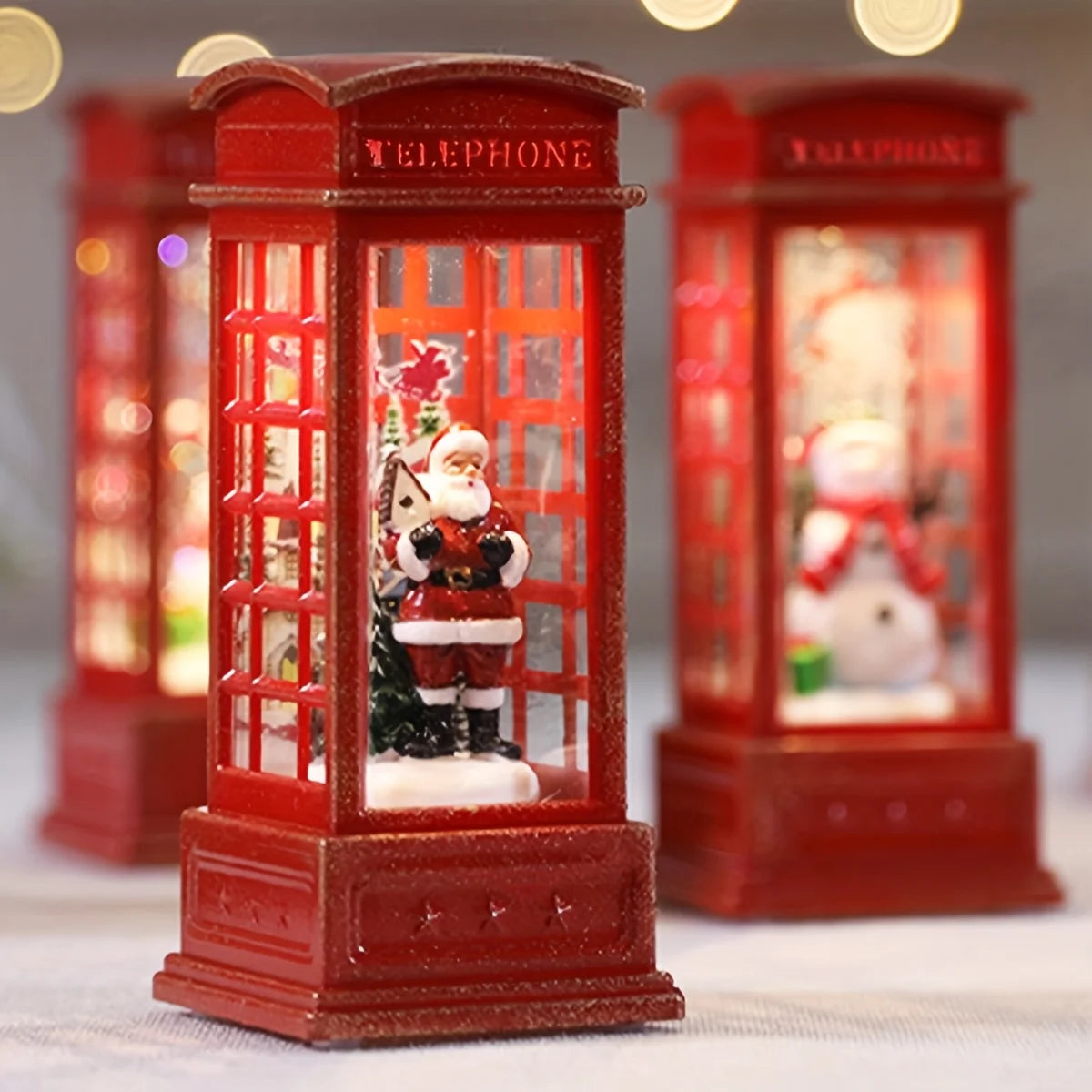 Christmas Table Decoration | Telephone Booth Ornament
