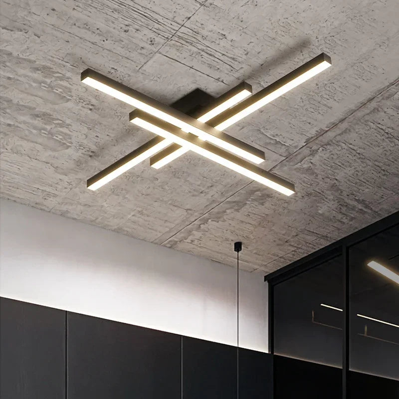 Modern LED Ceiling Light | Minimalist Linear LED Fixture for Bedrooms and Living Rooms