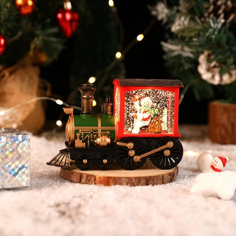 Christmas Table Decoration | Lighted Train and Telephone Box