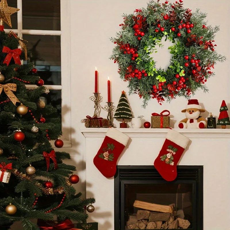 Christmas Wreath | Berry and Greenery Decoration