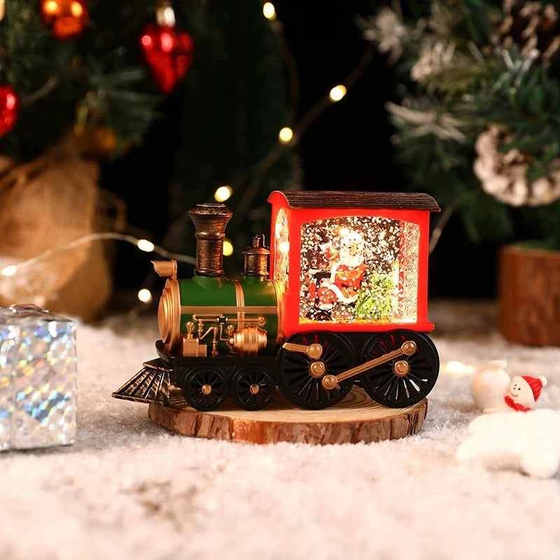 Christmas Table Decoration | Lighted Train and Telephone Box