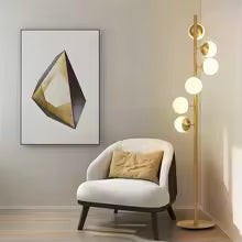 Flow Form Floor Lamp | Sculptural Design with Natural Branching Lines