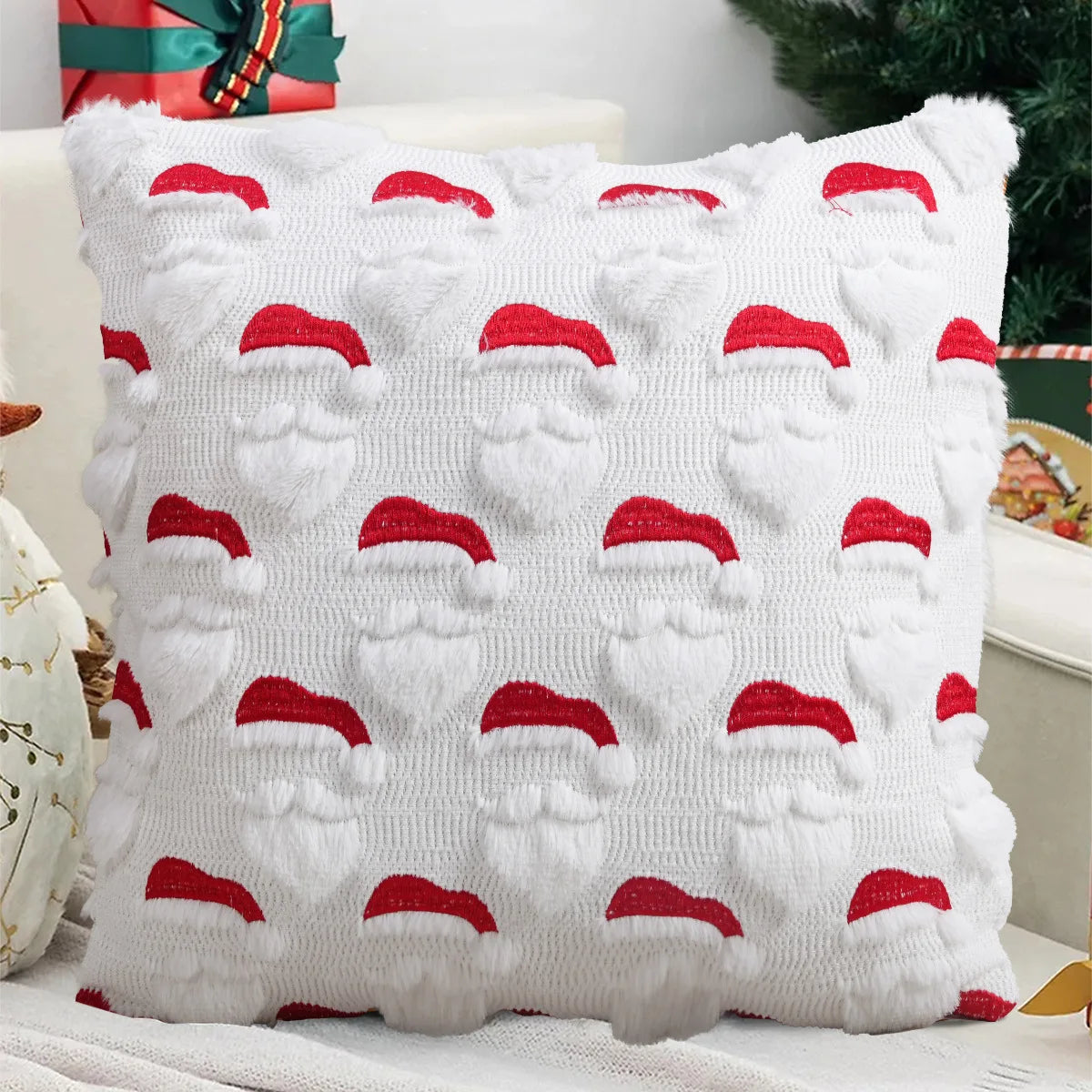Cushion Christmas Covers | Textured Festive Pattern