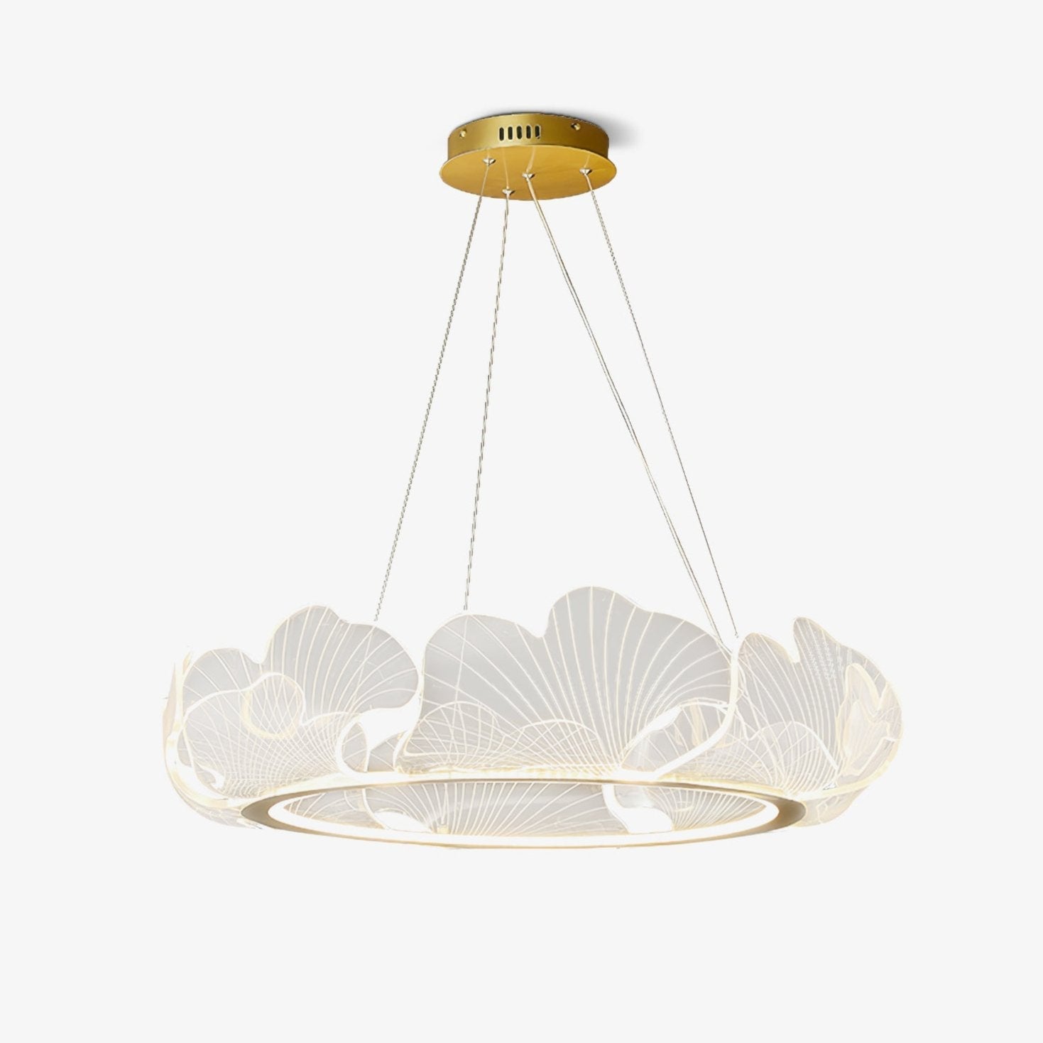 Living Room Modern Chandelier | Petal-Shaped LED Ceiling Light