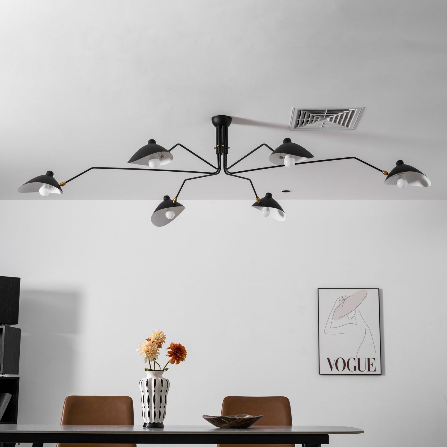 Ceiling Light Multi Arm | Adjustable Fixture with 3 or 6 Heads
