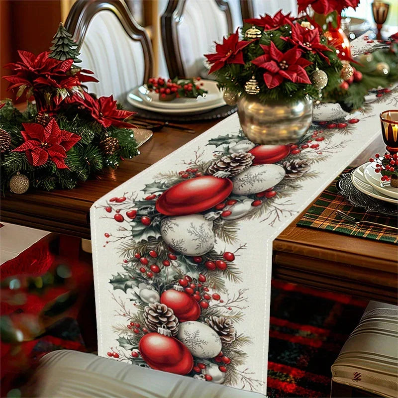 Table Runner for Christmas | Bauble Pine Design