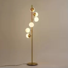 Flow Form Floor Lamp | Sculptural Design with Natural Branching Lines