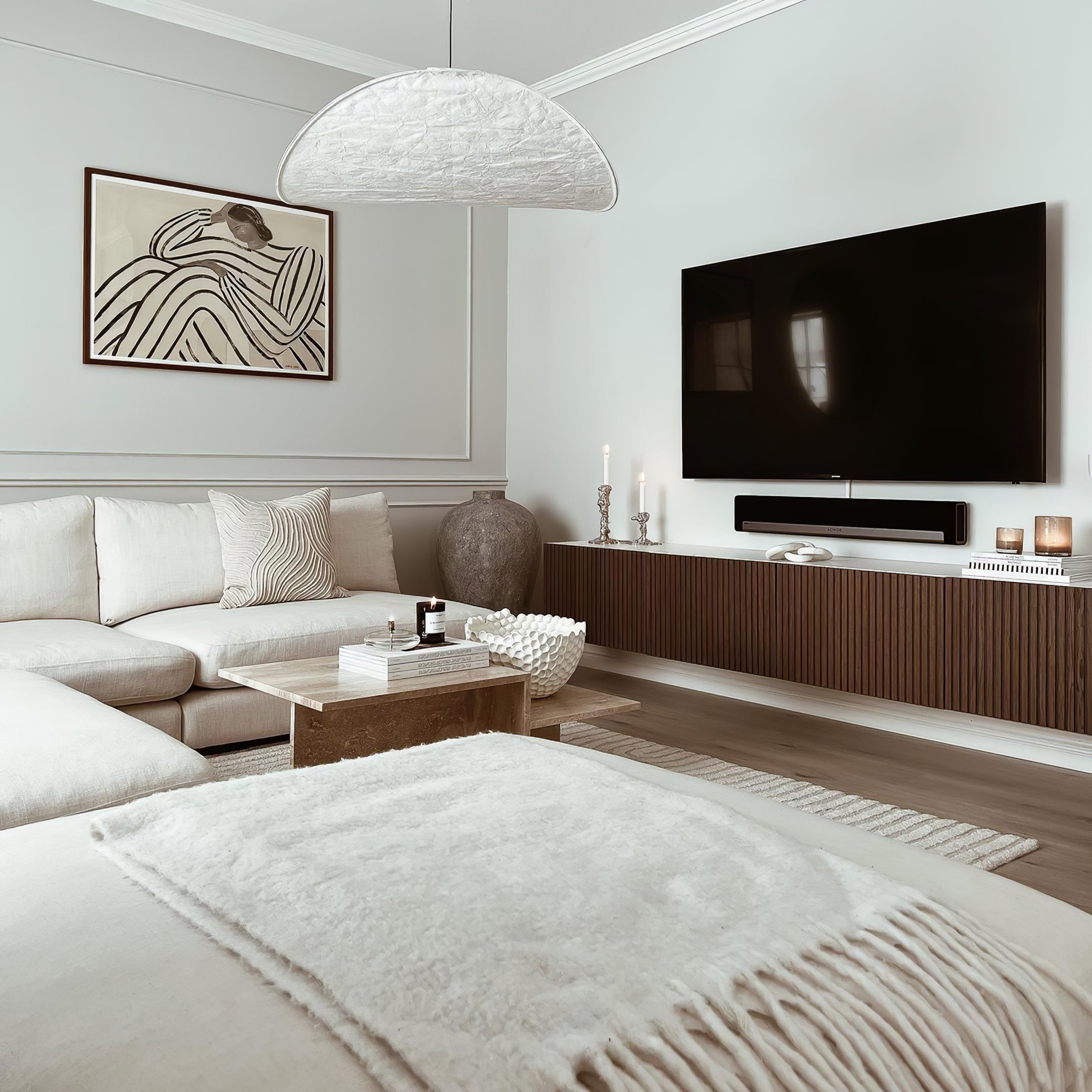 Pendant Light LED | Curved Shade Ceiling Design