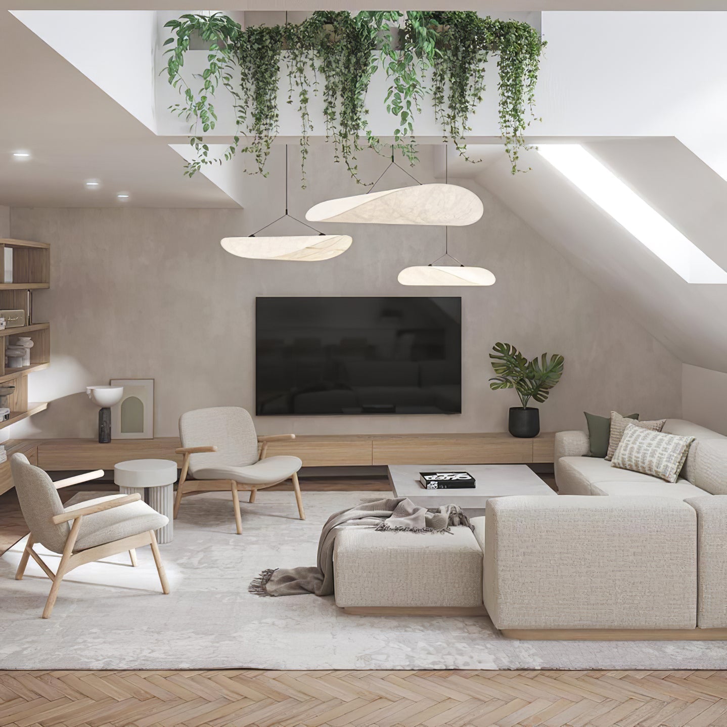 Pendant Light LED | Curved Shade Ceiling Design