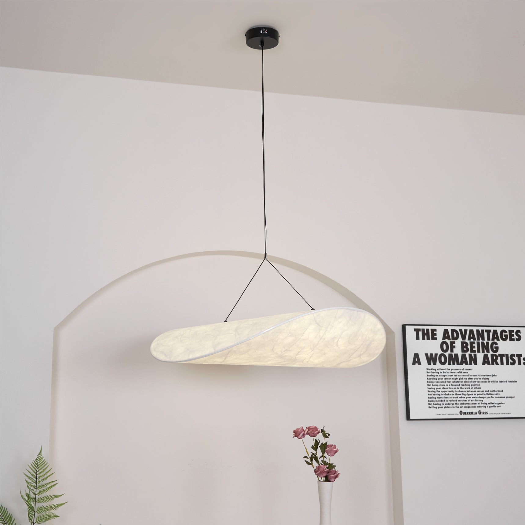 Pendant Light LED | Curved Shade Ceiling Design