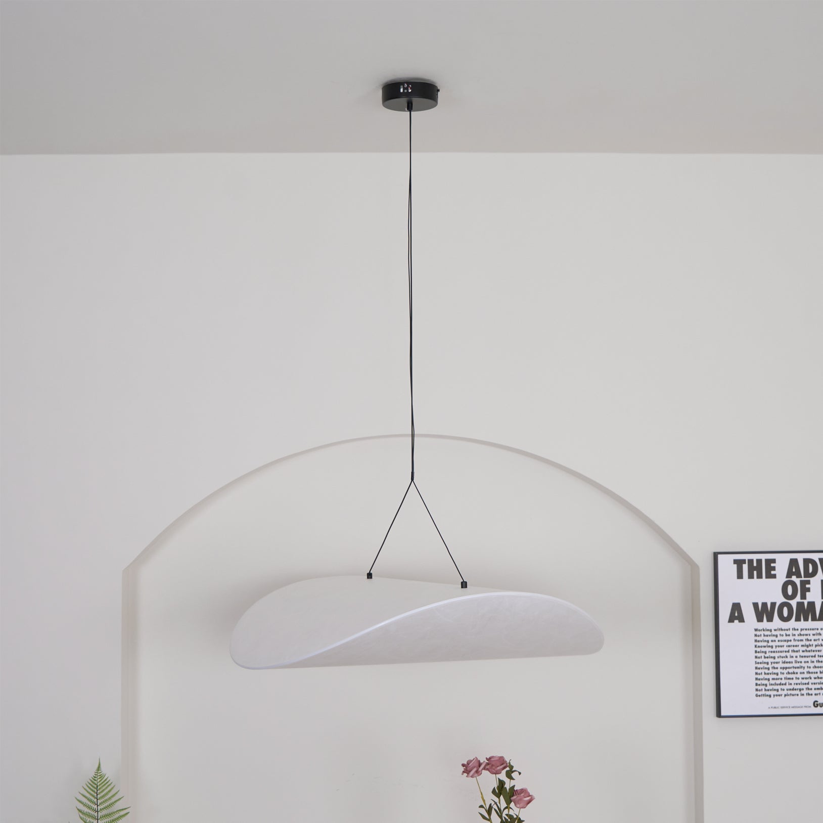 Pendant Light LED | Curved Shade Ceiling Design